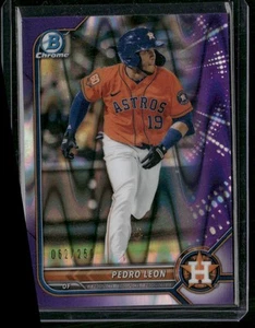 2022 Bowman #BCP-115 Pedro Leon Chrome Prospects Viola RayWave Rifrattori #/250 - Foto 1 di 2