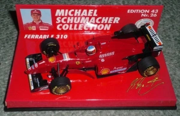 Modellino auto 1/43 Ferrari F310 1996 Schumacher nuovo con graffi sulla custodia - Immagine 1 di 1