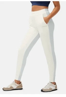 OUTDOOR VOICES Women's Soft Cotton Jogger XS White Grey Dove/Bone Pants NWT - Image 1 of 4