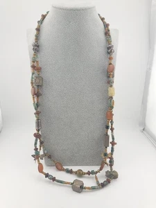 Unmarkiert Vintage goldfarben Sterlingsilber traditionelle japanische große Halskette - Bild 1 von 7