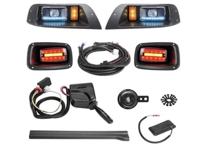 10L0L Deluxe Headlight Tail Light Kit for EZGO TXT Golf Cart, with Daytime Ru... - Picture 1 of 5