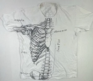 Iron Fist Skeleton Anatomy T-Shirt Fabricated Violence Rib Cage Graphic Tee M - Bild 1 von 7