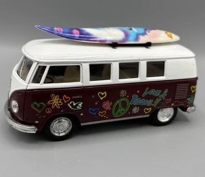 1962 Volkswagen Classic Bus With Surfboard & decals 1:32 Die Cast - Image 1 of 4