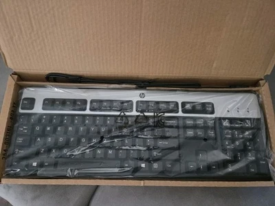 Hewlett Packard USB Wired Keyboard - Black/Silver - 434821-007 - Image 1 of 2