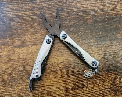 Silver Gerber Dime Assorted Colors 9 Functions - Scissors Pliers Knife - 058 - Image 1 of 4