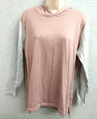 Bobbie Brooks Sudadera con Capucha Mujer XL Rosa Gris Manga Larga Entrenamiento Activo Foto 1 de 4