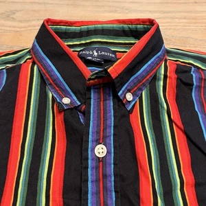 Polo Ralph Lauren Colorblock Stripe Dress Shirt Boys XL (18-20) L/S Button Up - Picture 1 of 18