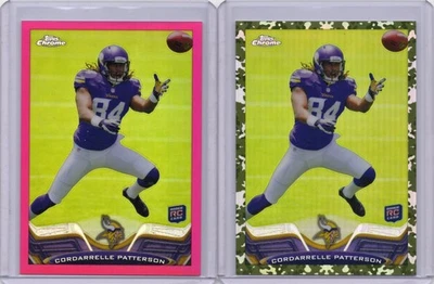 2013 Topps Chrome -Cordarrelle Patterson -#19 - Pink & Camo Refractor (RC) - Image 1 of 2