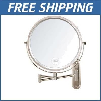 8.5 Inch Round Double Sided Makeup Mirror with Extendable Arm - Space Theme - Image 1 of 4