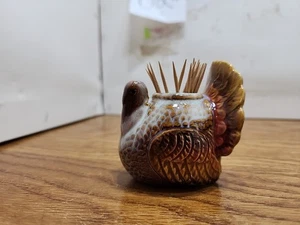 Vintage Truthahn Zahnstocherhalter - Erntedank Tischdeko - Top Zustand - Bild 1 von 9