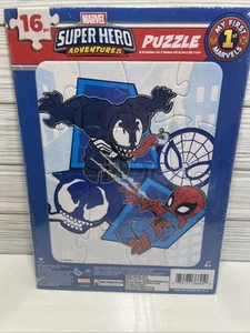 Marvel Super Hero Adventures 16 Piece Kids Puzzle, Spider-Man Vs Venom. New (E4) - Picture 1 of 12