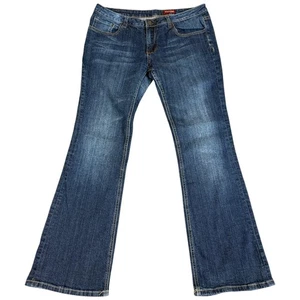 Jeans Express donna 30x31 risciacquo basso Eva scuro bootleg denim svasato taglia 12 - Foto 1 di 4