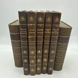 RARE!!! 5 Antiquarian Leather Bound Walter Pater Books- 5 Volumes. AC11 - Picture 1 of 22