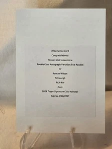 Fútbol americano clase exclusiva Topps 2024 Roman Wilson variación automática verde azulado paralelo - Imagen 1 de 2