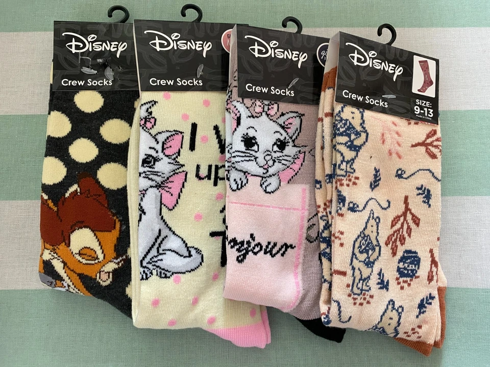 CALCETINES MUJER ARISTOCATS WINNIE THE POOH BAMBI & THUMPER TALLA 9-13 ~ ¡TÚ ELIGES! Foto 1 de 1