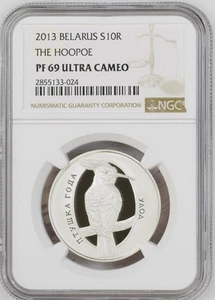 2013 Belarus Silver 10R The Hoopoe Proof NGC PF69 - Picture 1 of 2