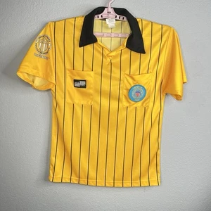 Camiseta amarilla vintage 2000 árbitro de la Federación de Fútbol de Estados Unidos Linesman con parche talla M - Imagen 1 de 10