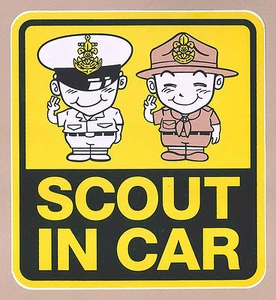 PEGATINA/CALCOMANÍA RECUERDO SCOUTS OF THAILAND - "SCOUT IN CAR" SEA SCOUT & SCOUTS - Imagen 1 de 1