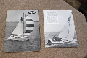 1960s Welles Yachts Vivacity 20 7" x 10" sailboat glossy brochure w/sales sheet - Picture 1 of 3