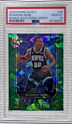 2020-21 Panini Select Rookie Selections GREEN Desmond Bane #28 Rookie RC SSP - Image 1 of 3