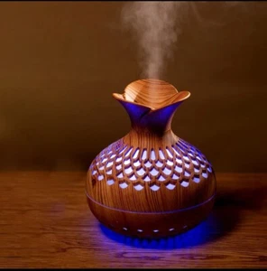 1pc Flower Shaped Humidifier With 7 Colors Led Light, 300ml Capacity, Usb Powere - Picture 1 of 7