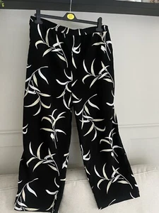 Size 20/24 Black And White Trousers daxon elasticated waist - Picture 1 of 5