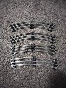 K-LINE 0 GAUGE 3 RAIL BLACK TIE 4 PIECES OF CURVE TRACK - Picture 1 of 2