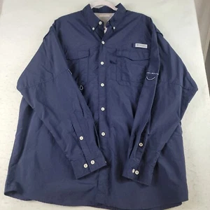 COLUMBIA PFG HERREN LANGARM ANGELHEMD GR XL BLAU KOMPLETT NYLON - Bild 1 von 7