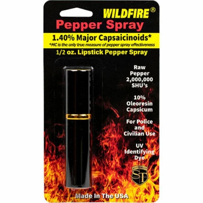WLD FIRE WildFire 1.4% MC Lipstick Pepper Spray Black