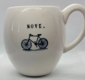 Tazza da caffè vintage Rae Dunn Magenta M esclusiva MOVE bicicletta bici rara rossa all'interno - Foto 1 di 7