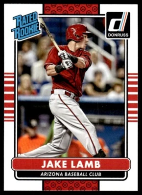 2015 Donruss RATED ROOKIE Jake Lamb Rookie Arizona Diamondbacks #44 R52 - Image 1 of 2