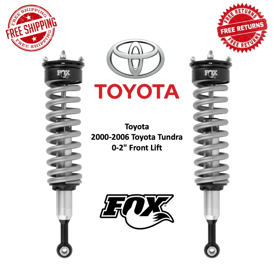 Par de amortiguadores Fox Performance bobina-over IFP para 00-06 Toyota Tundra 0-2" elevación delantera Foto 1 de 4