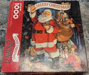 Springbok Feliz Navidad Papá Noel 1000 Piezas Puzzle, FALTAN 2 PIEZAS - Imagen 1 de 3