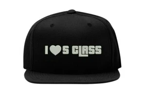 I Love S Class Car Embroidered Snapback Baseball Cap Fullcap Flat Bill Hat - Picture 1 of 5