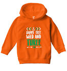 Happy Free Wild And Three - 3 Year Old Third Birthday Toddler/Youth Hoodie