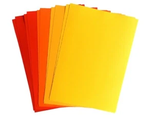 Farbige Bastelkarte A4 160 g/m² Rot & Orange Sammlung Kaskad 15 Blatt - Bild 1 von 3