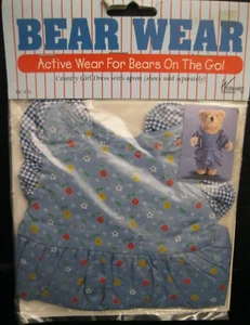 VESTIDO VINTAGE WESTWATER ENTERPRISES OSO ROPA CHICA DE CAMPO CON DELANTAL BC-CB ¡NUEVO! - Imagen 1 de 3