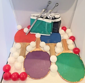 Ping pong paddle set 36 balls, 4 paddles 2 nets - Picture 1 of 6