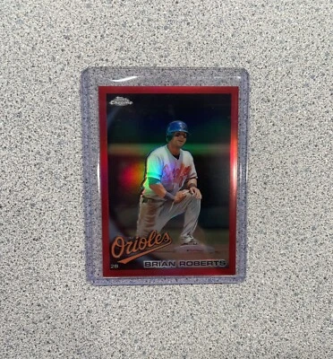 2010 Topps Chrome Baseball #166 Brian Roberts Red Refractor /25 ALL STAR RARE - Image 1 of 2