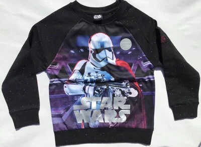Boy Black Long Sleeve Sweatshirt with Star Wars detail  - Image 1 of 2