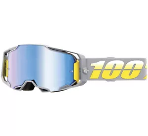 100% Complex - Blue Mirror Armega Goggles - 100% 50005-00006 MX Dirt Bike Moto - Picture 1 of 1