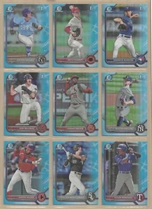2022 Bowman Draft CHROME SKY BLUE REFRACTOR -- PICK ANY YOU WANT - Bild 1 von 39