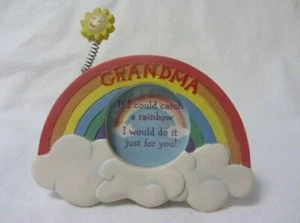 VINTAGE GRANDMA IF I COULD CATCH A RAINBOW I WOULD WITH SUN FIGURINE - Picture 1 of 3