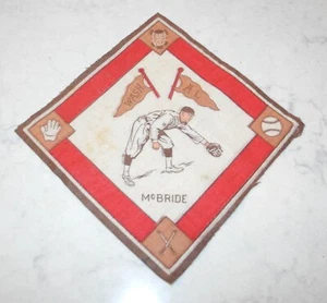 1914 B18 Baseball Tobacco Blanket Pennant George McBride Washington Senators - Picture 1 of 2