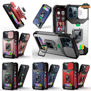 For Samsung Galaxy S22+ Plus Wallet Case Ring Stand, Camera Cover & Card Holder - Picture 1 of 33