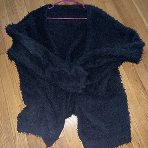 Wild Fable Women's Black Cardigan Size XL Faux Fur Sweater Goth Soft Cozy Warm - Picture 1 of 6