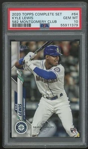 KYLE LEWIS 2020 TOPPS 582 MONTGOMERY CLUB  PSA 10 GEM MINT RC #64 MARINERS 379 - Picture 1 of 1