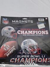 NFL New England Patriots Super Bowl LI Champions 11"x11" 3 pack Magnets WinCraft