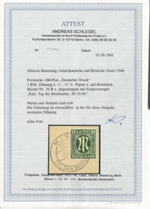 V. AM Post 35 Bz Photo Certificate Schlegel oo - Picture 1 of 2