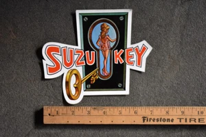 NOS Vintage Suzuki Motorcycle Dirt Bike Sticker 1970's Sex Joke Large - Picture 1 of 4